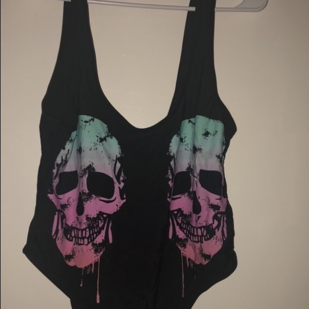Skull one piece bathing suit